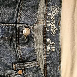 Wrangler Slim Straight Dark Blue Retro Jeans